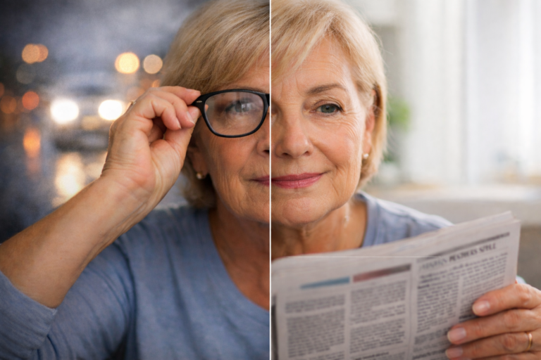 Cataracts vs. clear vision comparison