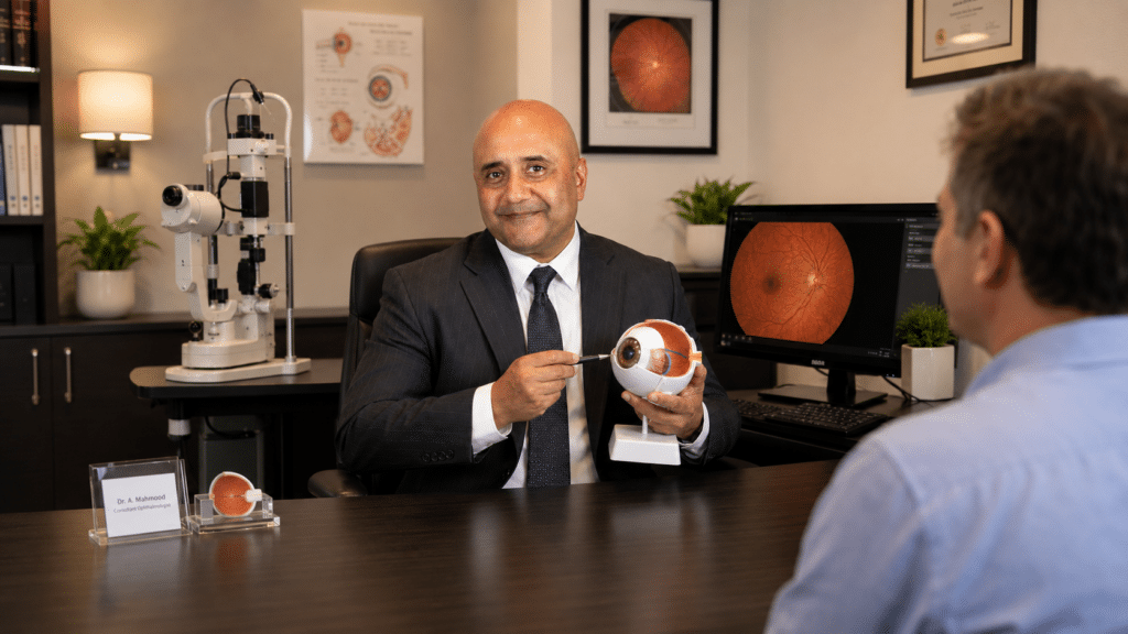 Mr Manu with his patient